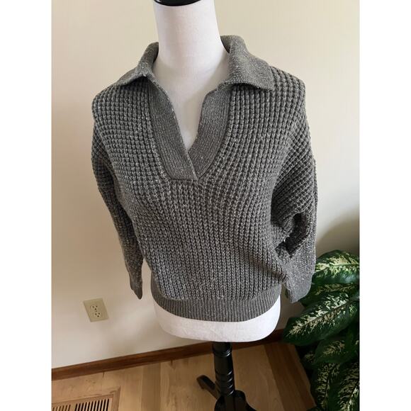 Madewell Gray Collared Sweater - Picture 2 of 5